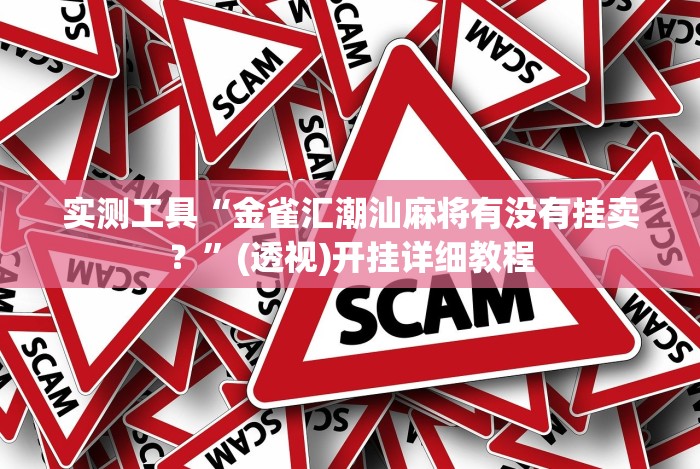 实测工具“金雀汇潮汕麻将有没有挂卖？”(透视)开挂详细教程