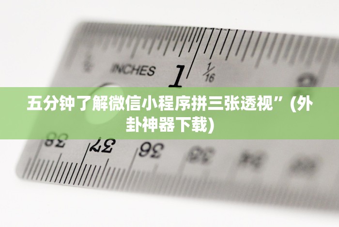 五分钟了解微信小程序拼三张透视”(外卦神器下载)