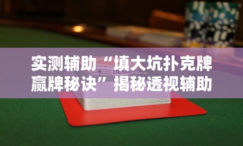实测辅助“填大坑扑克牌赢牌秘诀”揭秘透视辅助万能挂
