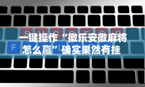 一键操作“徽乐安徽麻将怎么赢”确实果然有挂 