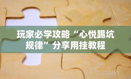 玩家必学攻略“心悦踢坑规律”分享用挂教程