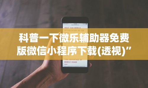 科普一下微乐辅助器免费版微信小程序下载(透视)”开挂(透视)辅助教程