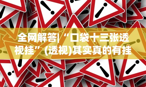 全网解答|“口袋十三张透视挂”(透视)其实真的有挂