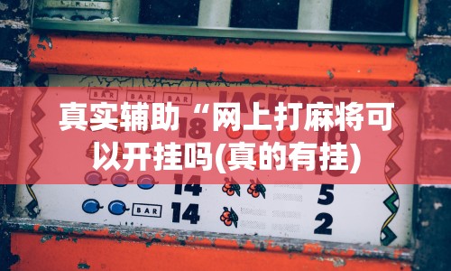 真实辅助“网上打麻将可以开挂吗(真的有挂)